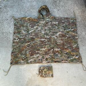 M-Tac Camo Tactical Rain Poncho Army Military Shelter One Size w/ Pouch